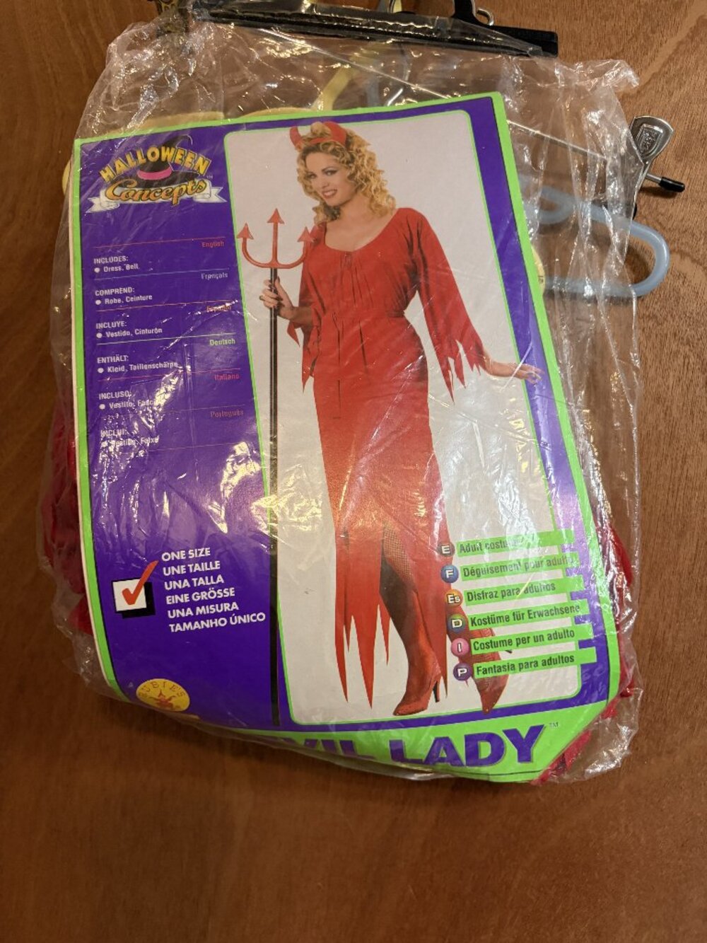 New Adult One Size Devil Halloween Costume
